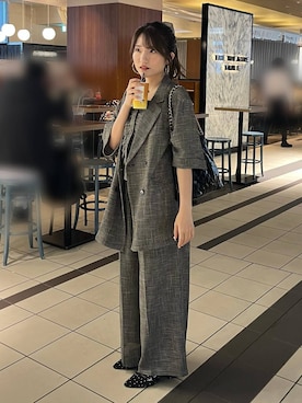 「Heather（ヘザー）のアイテム（バッグ）」を使った、りさこさん（レディース・154cm）の春コーディネート