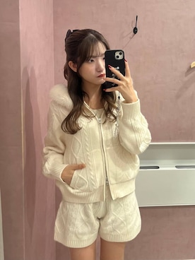 「Heather（ヘザー）のアイテム（トップス）」を使った、りさこさん（レディース・154cm）の冬コーディネート