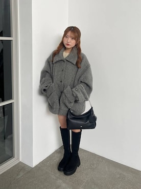 「Heather（ヘザー）のアイテム（ニット/セーター）」を使った、りさこさん（レディース・154cm）の秋コーディネート