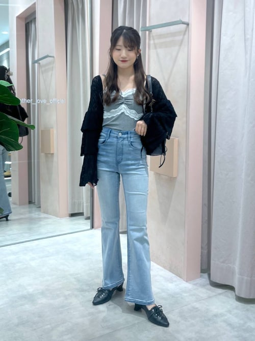 キャミー Heather キャミソール カップ付きレースキャミ 579837