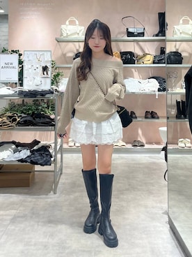 「Heather（ヘザー）のアイテム（その他パンツ）」を使った、りさこさん（レディース・154cm）の秋コーディネート