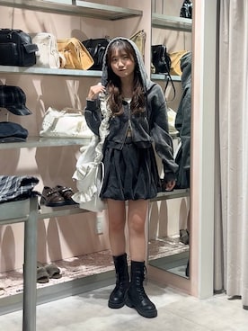 「Heather（ヘザー）のアイテム」を使った、りさこさん（レディース・154cm）の秋コーディネート