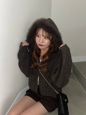 「Heather（ヘザー）のアイテム（ニット/セーター）」を使った、りさこさん（レディース・154cm）の秋コーディネート