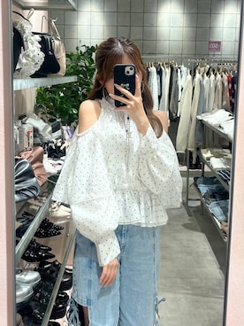 「Heather（ヘザー）のＷリボンミュールパンプス　631328（パンプス、ブラック系）」を使った、りさこさんの冬コーディネート