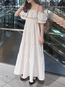 「Heather（ヘザー）のアイテム（ワンピース/ドレス）」を使った、りさこさん（レディース・154cm）の春コーディネート