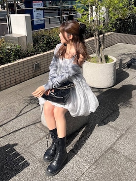 「Heather（ヘザー）のアイテム（バッグ）」を使った、りさこさん（レディース・154cm）の春コーディネート