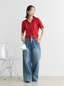 「アイテム（デニムパンツ）」を使った、ad thieさん（レディース・162cm）の夏コーディネート