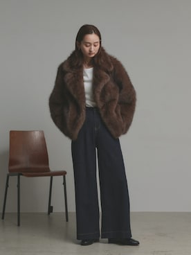 「アイテム（その他アウター）」を使った、ad thieさん（レディース・169cm）の冬コーディネート