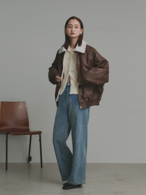 セール】ヴィンテージライク ボアブルゾン（ブルゾン）｜ad thie