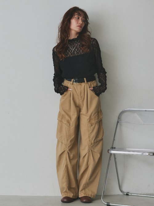 セール】プチハイネック レーストップス（Tシャツ/カットソー