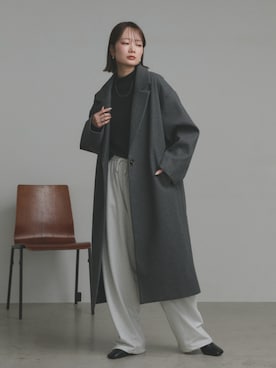 「アイテム（チェスターコート）」を使った、ad thieさん（レディース・162cm）の秋コーディネート