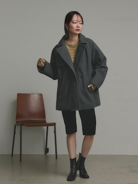 「アイテム（トレンチコート）」を使った、ad thieさん（レディース・162cm）の冬コーディネート