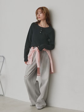 「ad thie（アドティエ）のアイテム」を使った、ad thieさん（レディース・154cm）の春コーディネート