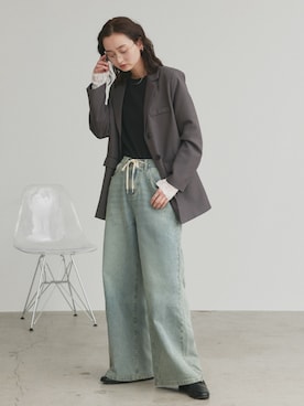 「ad thie（アドティエ）のアイテム」を使った、ad thieさん（レディース・169cm）の冬コーディネート