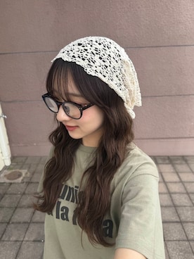 「アイテム（バンダナ/スカーフ）」を使った、kotori33さん（レディース・160cm）の夏コーディネート