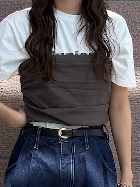 「ITEMS URBANRESEARCH（アイテムズ アーバンリサーチ）のロゴハンソデTシャツ（Tシャツ/カットソー）」を使った、kotoriさん（レディース・160cm）の秋コーディネート