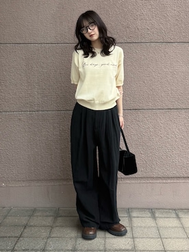 「ITEMS URBANRESEARCH（アイテムズ アーバンリサーチ）のアイテム（ニット/セーター）」を使った、kotoriさん（レディース・160cm）の春コーディネート