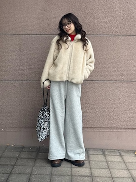 「アイテム（その他アウター、ベージュ系）」を使った、kotoriさん（レディース・160cm）の冬コーディネート