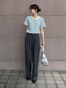 「ITEMS URBANRESEARCH（アイテムズ アーバンリサーチ）のアイテム（Tシャツ/カットソー）」を使った、kotori33さん（レディース・160cm）の夏コーディネート