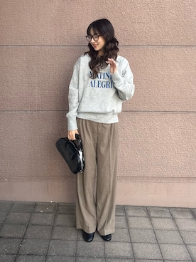 「アイテム（スウェット）」を使った、kotoriさん（レディース・160cm）の秋コーディネート