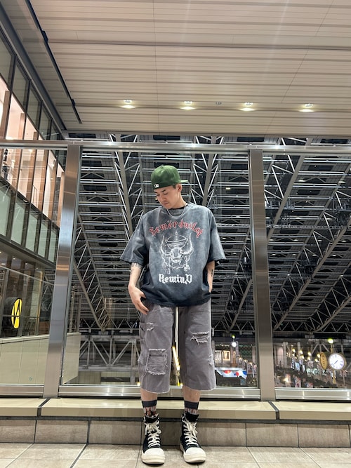 【 DankeSchon/ダンケシェーン】PIGMENT SPRAY MORTAL Tシャツ DankeSchon/ダンケシェーン/PIGMENT SPRAY S/S TEE MORTAL（T