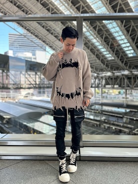 「RICK OWENS」｜tokuさん（メンズ・165cm）の秋コーディネート