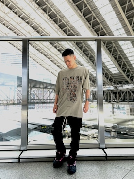 「PUMA（プーマ）のアイテム」を使った、tokuさん（メンズ・165cm）の夏コーディネート
