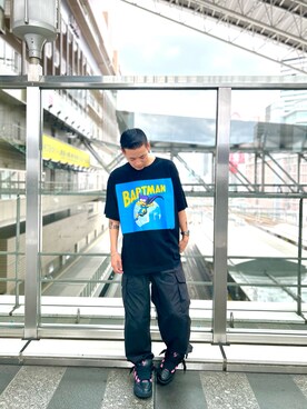 「WHITELAND（ホワイトランド）のアイテム（Tシャツ/カットソー）」を使った、tokuさん（メンズ・165cm）の夏コーディネート