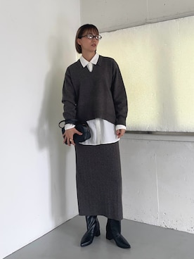 「アイテム（ハンドバッグ）」を使った、kasumiさん（レディース・166cm）の秋コーディネート