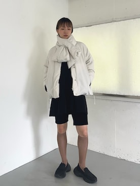 「アイテム（ダウンジャケット/コート）」を使った、kasumiさん（レディース・166cm）の秋コーディネート