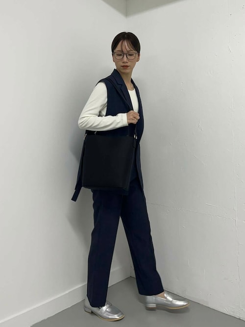 麻ライクポイントベルトパンツ