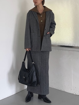 「アイテム（その他アウター）」を使った、kasumiさん（レディース・166cm）の秋コーディネート