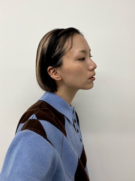 「アイテム（ヘアアクセサリー）」を使った、kasumiさん（レディース・165cm）の秋コーディネート