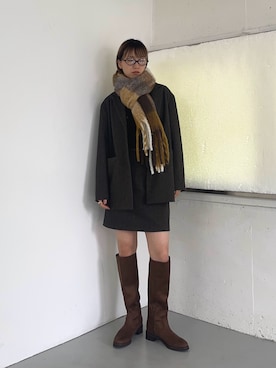 「アイテム（メガネ）」を使った、kasumiさん（レディース・166cm）の秋コーディネート