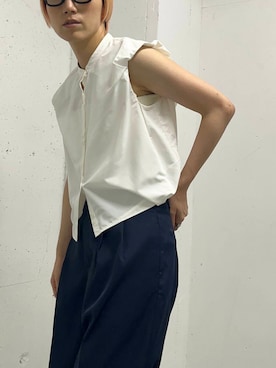 「アイテム（チノパンツ）」を使った、oookasumioooさん（レディース・166cm）の夏コーディネート
