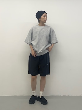 「URBAN RESEARCH(アーバンリサーチ)のGramicci for LOWERCASE NYLON LOOSE SHORT(その他パンツ、ブルー系)」を使った、kasumiさん(レディース・166cm)の夏コーディネート