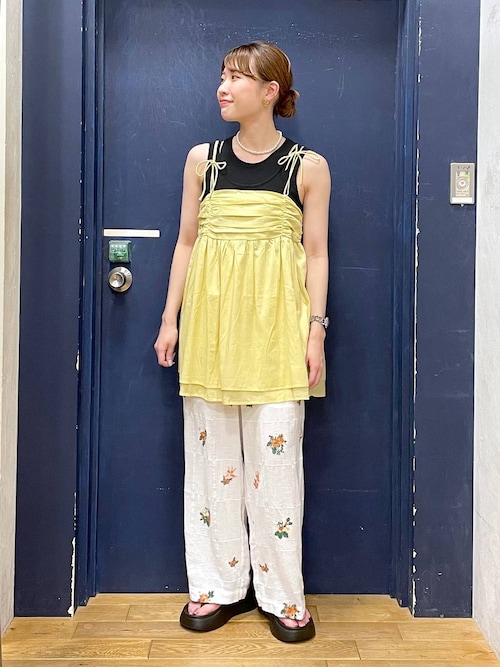 セール】フラワー×バード刺繍パンツ（その他パンツ）｜niko and