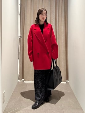「MARW UNITED ARROWS(マルゥ ユナイテッドアローズ)の<MARW UNITED ARROWS+ODETTE E ODILE>スクエア ローファー(その他シューズ、ブラック系)」を使った、Mao Watanabeさん(レディース・151cm)の秋コーディネート