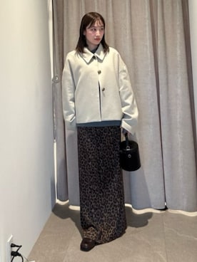 「MARW UNITED ARROWS(マルゥ ユナイテッドアローズ)の<MARW UNITED ARROWS+ODETTE E ODILE>スクエア ローファー(その他シューズ、ブラック系)」を使った、Mao Watanabeさん(レディース・151cm)の秋コーディネート
