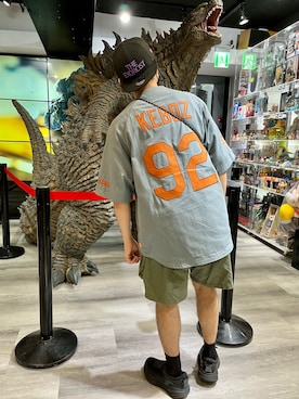 「oversize」｜「アイテム（スウェット）」を使った、Leviさん（メンズ・174cm）の夏コーディネート