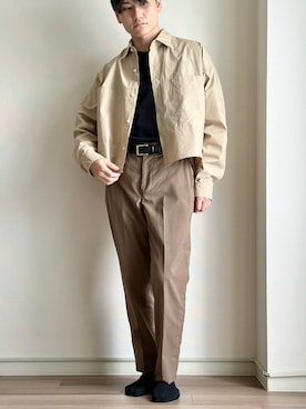 「haushca（ハウシュカ）のアイテム」を使った、NNさん（メンズ・169cm）の秋コーディネート