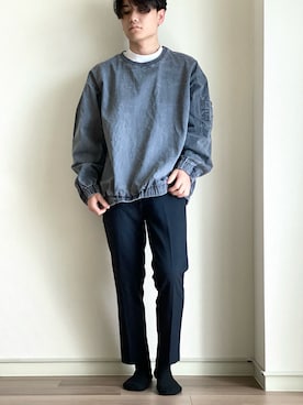 「haushca（ハウシュカ）のアイテム」を使った、NNさん（メンズ・169cm）の秋コーディネート