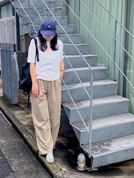 「ZUCCa（ズッカ）のアイテム」を使った、水谷 香織さん（レディース・160cm）の秋コーディネート