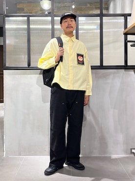 「アイテム（バックパック/リュック）」を使った、ゆたろさん（メンズ・180cm）の秋コーディネート