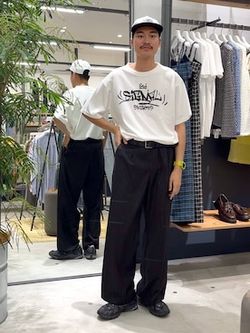 「アイテム（キャップ）」を使った、ゆたろさん（メンズ・179cm・20代）の夏コーディネート