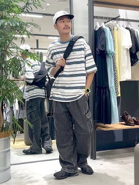 「アイテム（キャップ）」を使った、ゆたろさん（メンズ・179cm・20代）の夏コーディネート