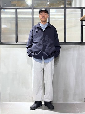 「アイテム（ナイロンジャケット）」を使った、ゆたろさん（メンズ・180cm）の秋コーディネート