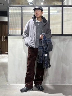 「RAGEBLUE」｜「アイテム（ダウンジャケット/コート）」を使った、ゆたろさん（メンズ・180cm）の秋コーディネート