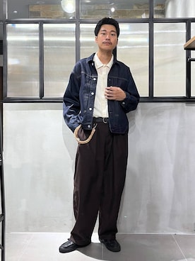 「RAGEBLUE（レイジブルー）のアイテム（カーゴパンツ）」を使った、ゆたろさん（メンズ・180cm）の秋コーディネート