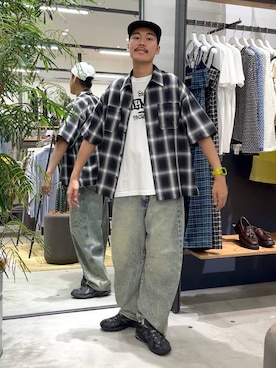 「アイテム（キャップ）」を使った、ゆたろさん（メンズ・179cm・20代）の夏コーディネート